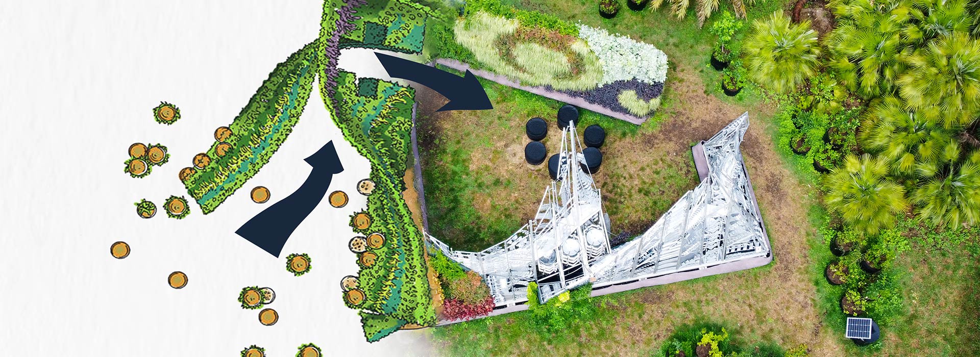 Progettazione giardini verticali con piante verdi